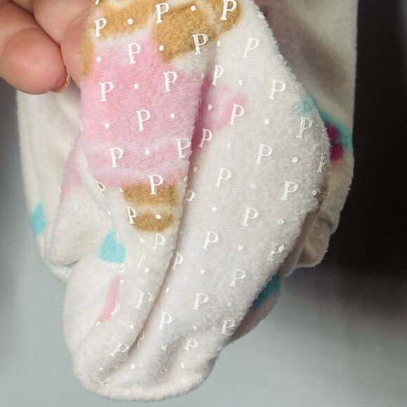 Posh Peanut Zippered One Piece footed Pajamas Girls 3-6 Month Christmas Fleece - Picture 3 of 5